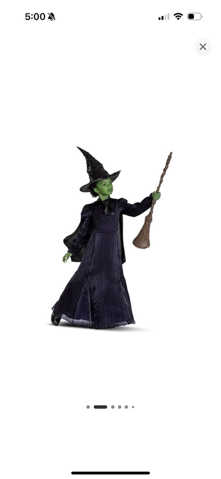 34" Wicked Elphaba Plástico Bruja Escoba Disfraz Accesorio de Mano utilería NUEVO Foto 2 de 4