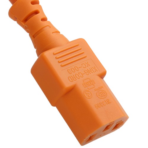 IEC C13 Kettle Lead Plug to 3 Core Flex Bare Ended 1.0mm2 10A Cable 5m Orange - Afbeelding 9 van 12