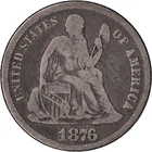 1876 CC 10c Seated Liberty Dime ~ Good - Carson City