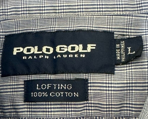 Polo Golf Ralph Lauren Mens Lofting Long Sleeve Button Up Shirt Blue Size Large