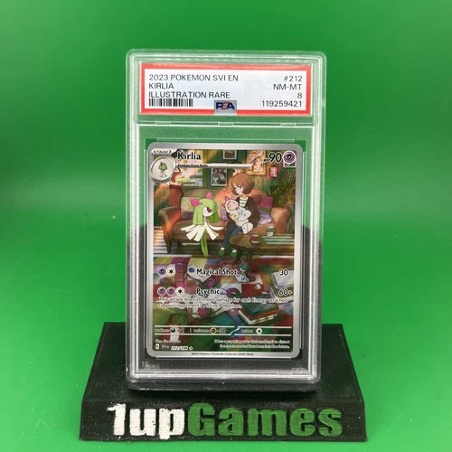 2023 POKEMON SVI EN-SCARLET & VIOLET ILLUSTRATION RARE #212 KIRLIA PSA 8