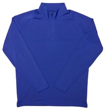 DONALD ROSS Sport 1/4 Zip Performance Stretch Pullover Blue Medium M