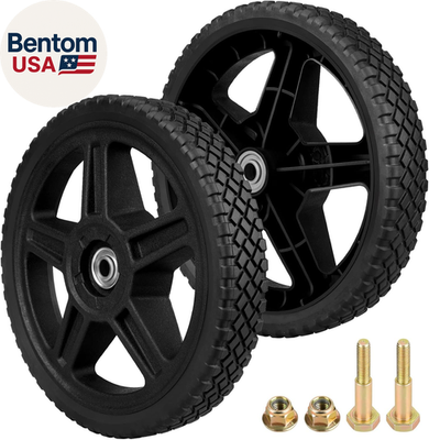 #ad 2 Pack 10quot; Lawn Mower Wheels Push Mower Wheel Kits Includes Bolts amp; Nuts Fit S $45.86
