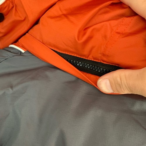 CHAMPION YOUTH LARGE HEAVY WINTER PUFFER JACKET ORANGE & GRAY - Picture 6 of 9