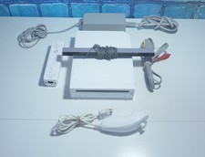 Console videogioco Nintendo Wii RVL-001 (USA) bianca con fili, telecomando e 4 giochi