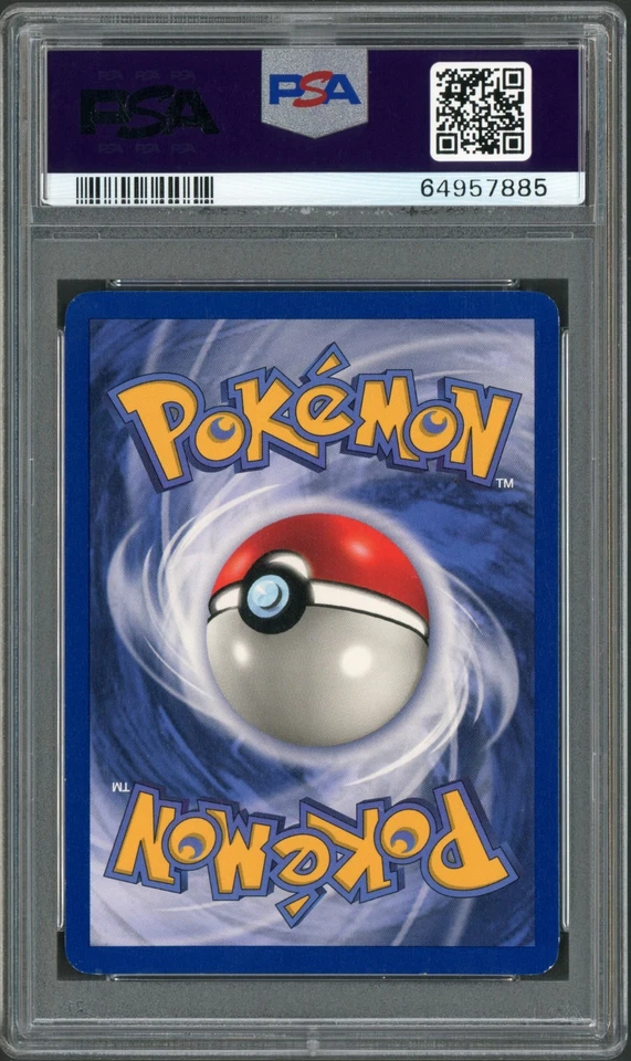 1999 Pokemon Fossil 1st Edition Gengar Incomplete Holo Mirror Error 5/62 PSA 8 - Image 2 of 2