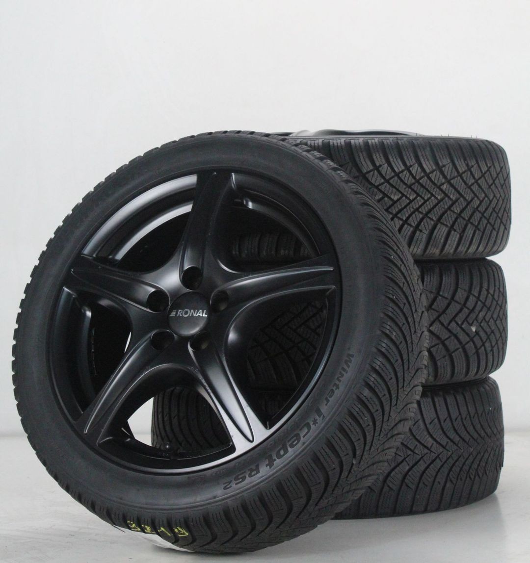 Skoda Fabia II 5J Winter Wheels 16 Inches Rims Ronal R56 Black KBA 49613