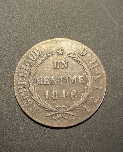 1846 Haiti Un Centime An 43 Coin See Photos!