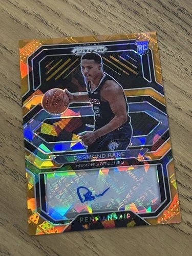 2020-21 Prizm Prizm Desmond Bane Orange Ice Penmanship Auto RC SP Rookie RC