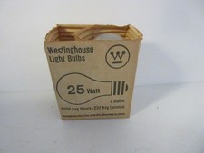 2 Bulbs Vintage 130V Light Bulbs NOS - Westinghouse 25W Made in USA