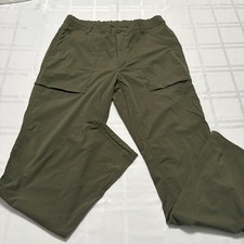 REI Hiking Pants Womens 8 Green Stretch Waist Lightweight Outdoors Mountain
