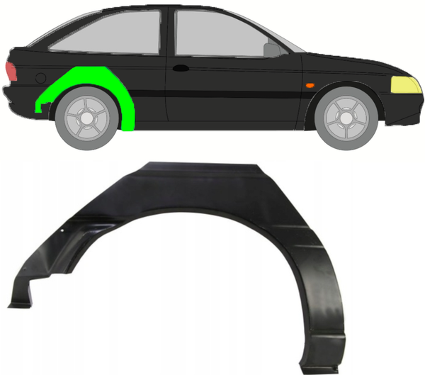Radlauf FüR Ford Escort 1995 - 2000 3 TüRer Rechts-image