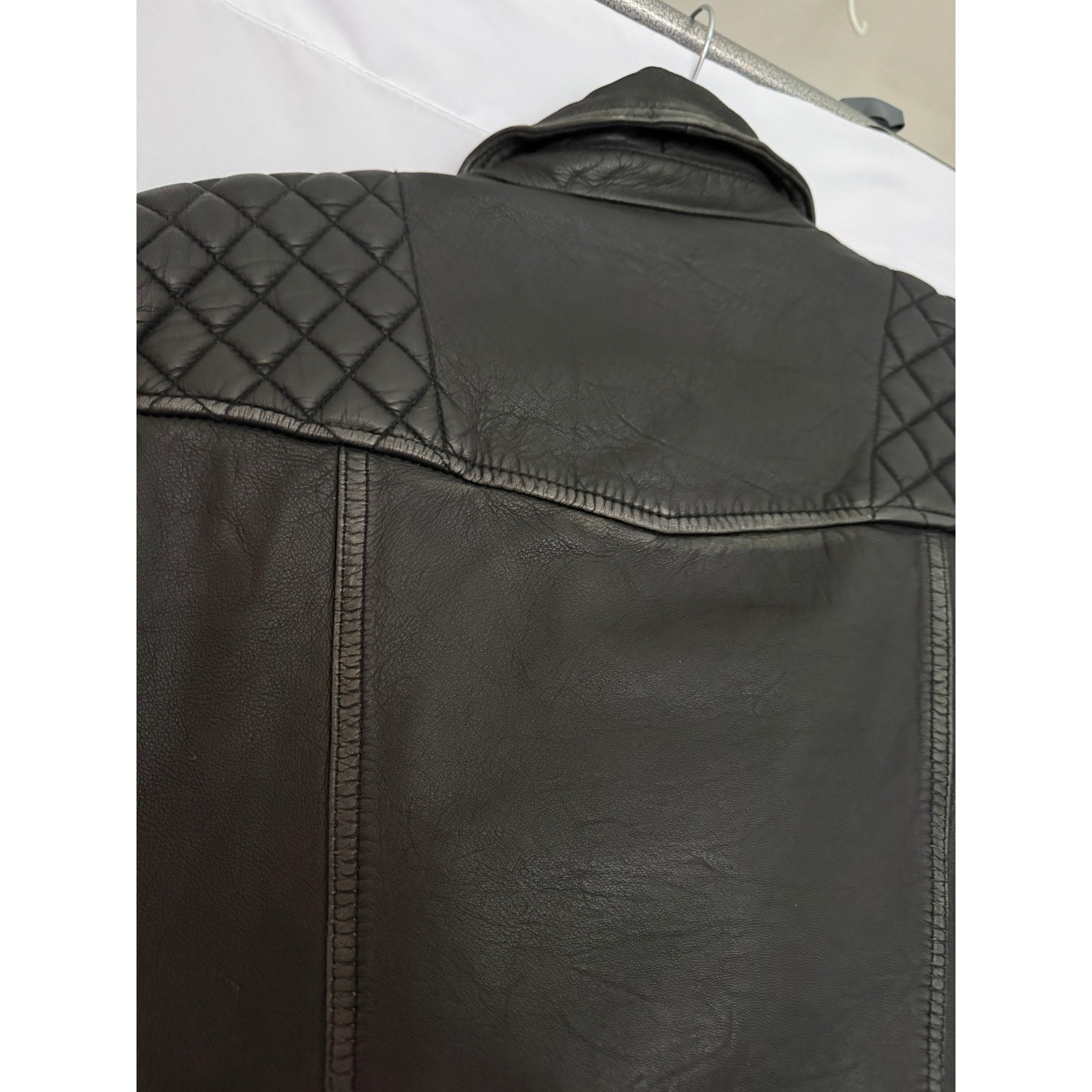 NWOT Allsaints Cargo Distressed Leather Biker Women Jacket US 8 image 10