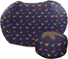 Kids Dinosaur Bean Bag Chair with Footstool – Soft, Washable, Toddler Seat