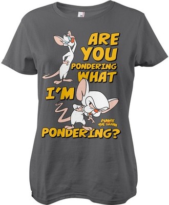 Pinky and the Brain Damen T-Shirt Are You Pondering What I'M Pondering Girly Tee