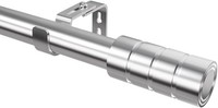 Gardinenstange Edelstahl 84-220 Cm Ausziehbar Verstellbare Vorhangstange Silber