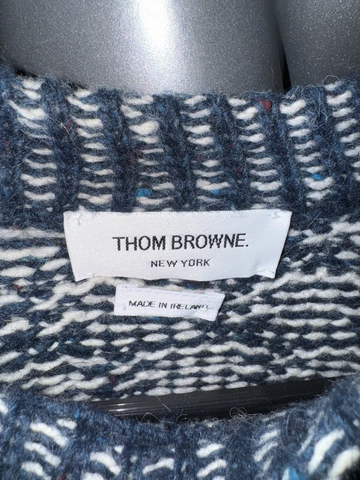 Thom Browne Hector Sweater size 1 Small Wool Mohair Fair Isle Knit Dog Ireland - Image 2 of 4