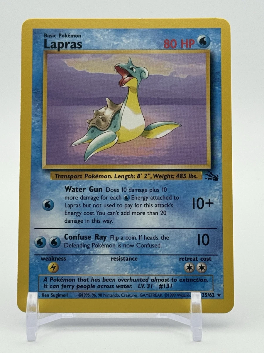 for position only pokemon cards 1999 POKEMON FOSSIL 1ST EDITION LAPRAS BOOSTER PACK PSA 8  lowpopping