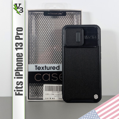 Nillkin Textured Case Pro for iPhone 13 Pro - Black | Sliding Camera Cover