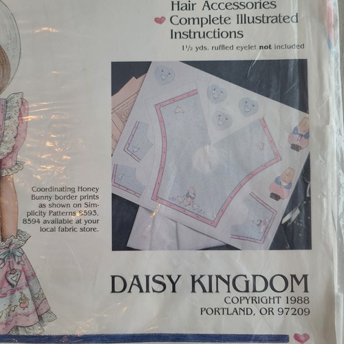 NEW Cabbage Patch Collar Pattern Matching Kid 5016 Honey Bunny Country Duck 1988 - Picture 5 of 7