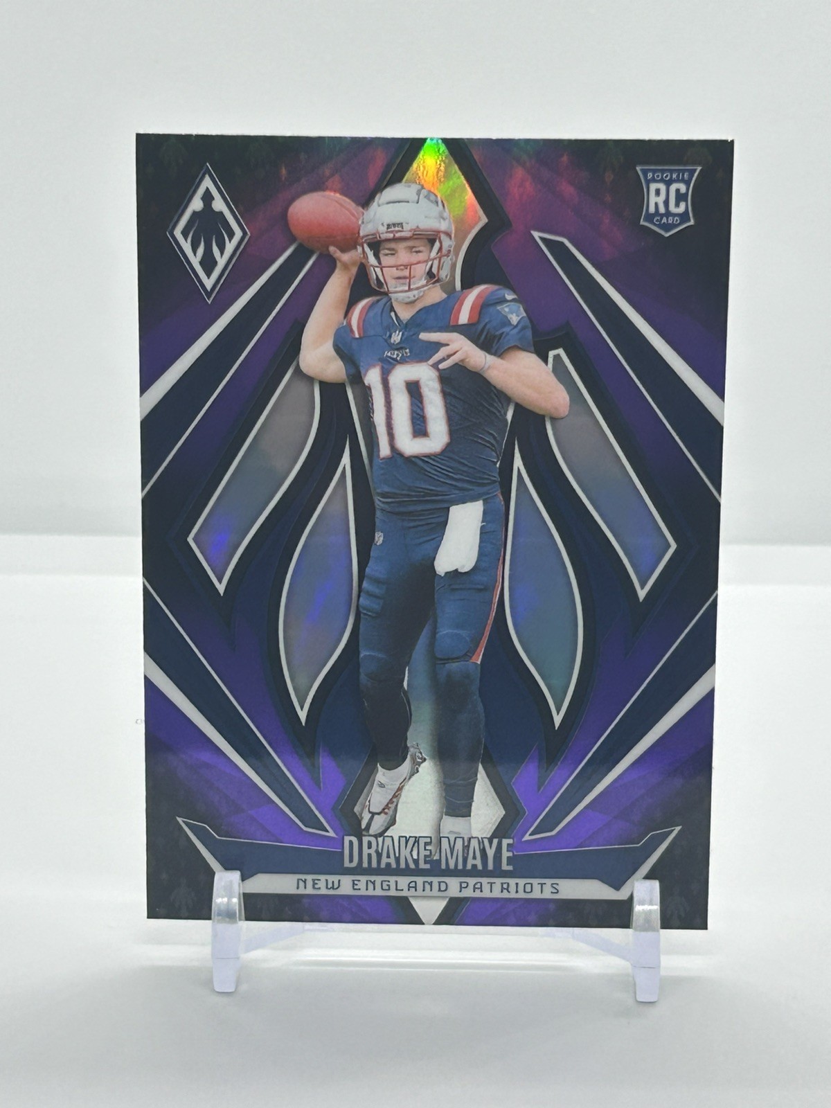 2024 Panini Phoenix Football - Drake Maye #179 Purple (RC) New England Patriots