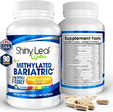 Shiny Leaf Bariatric Multivitamin with Iron - 45mg Iron 90 Capsules Post WLS ...