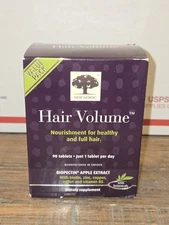 New! New Nordic Hair Volume Biopctin Apple Extract 90 Tablets Value Pk Exp 10/26