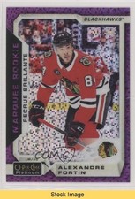 2018 O-Pee-Chee Platinum Marquee Rookies Violet Pixels Alexandre Fortin READ fn5
