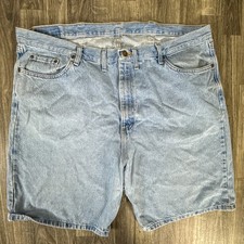 Wrangler 606W3LT Light Wash Relaxed Fit Denim Jean Shorts Men  s 100 Cotton