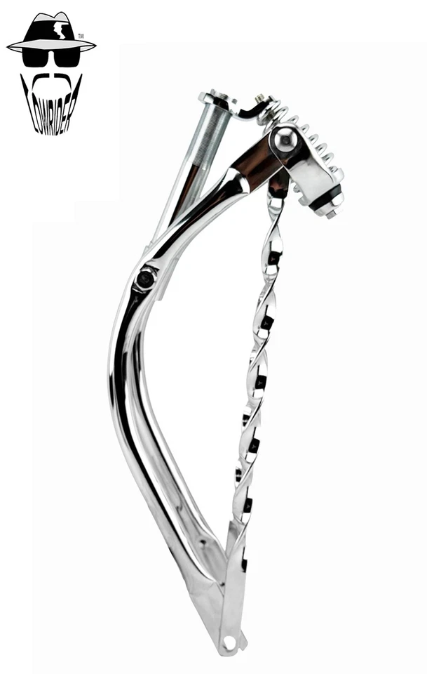 Original Lowrider 20" Bent 1" Chrome Suspension Retro Fork w/Flat Twisted Bars. - Image 2 of 3
