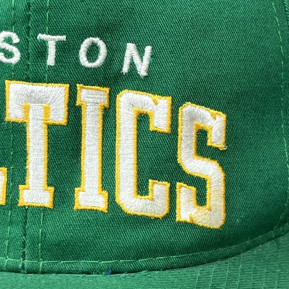 Vintage Starter Boston Celtics Snapback Hat NBA Arch Green Embroidered With Pin - Image 4 of 4