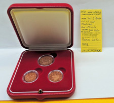 RARE SET OF 3 COPPER COINS 1-2-5 CENT. DI MONACO 2013 PROOFLIKE