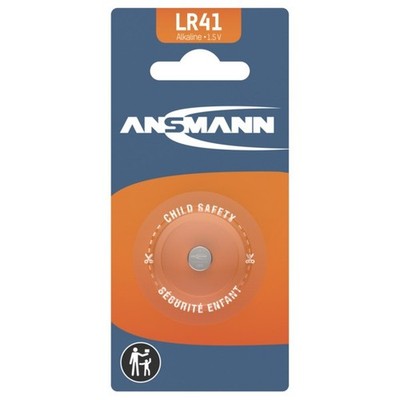 1x Ansmann LR41 / AG3   1,5V  Alkaline   Knopfzelle im Blister  