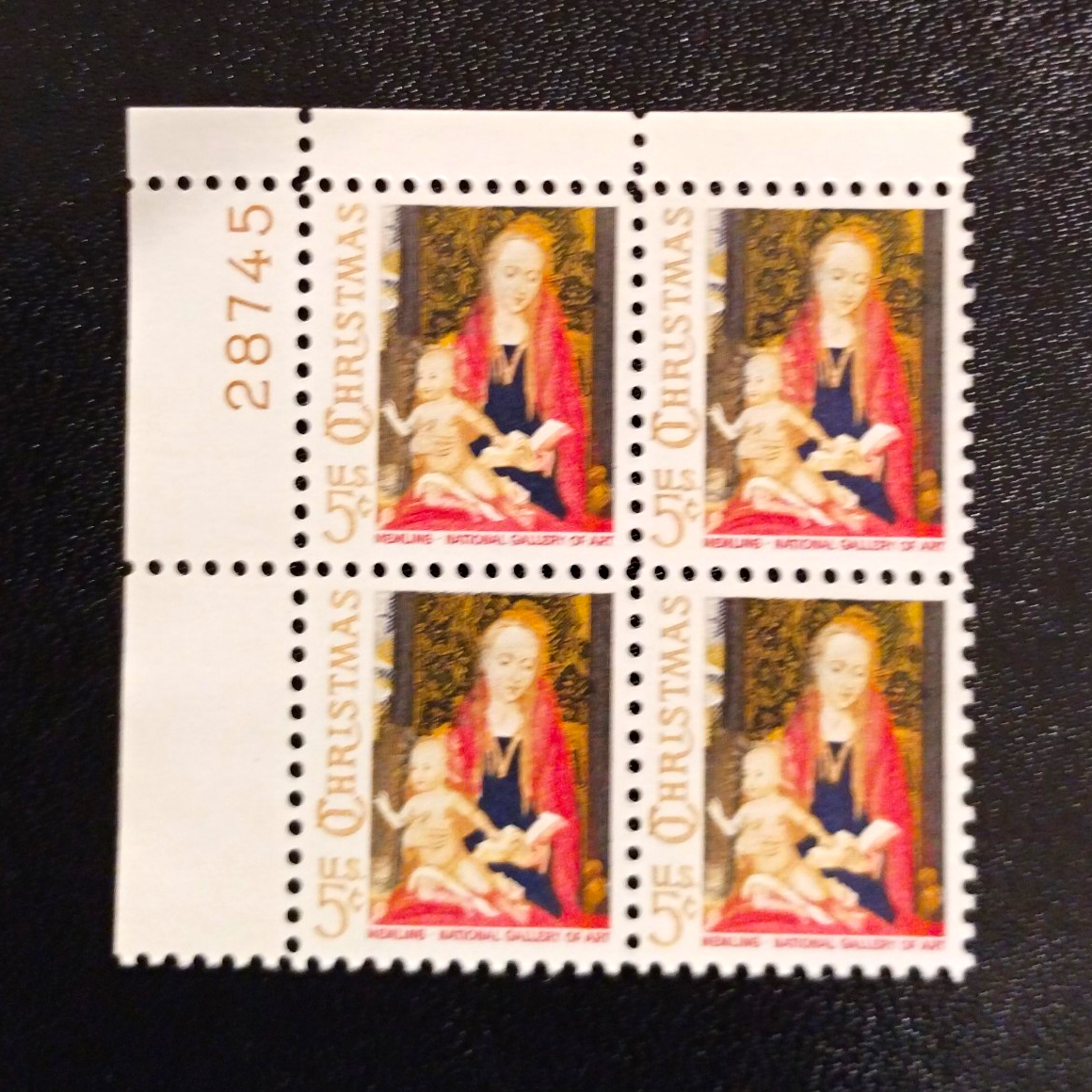 United States Christmas 5¢ Multicolor Plate Block of 4 MNH Ungraded Uncertified