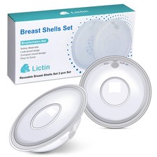 Lictin Milk Collector Catcher for Breastmilk - Breast 60ML/2PCS, Transparent