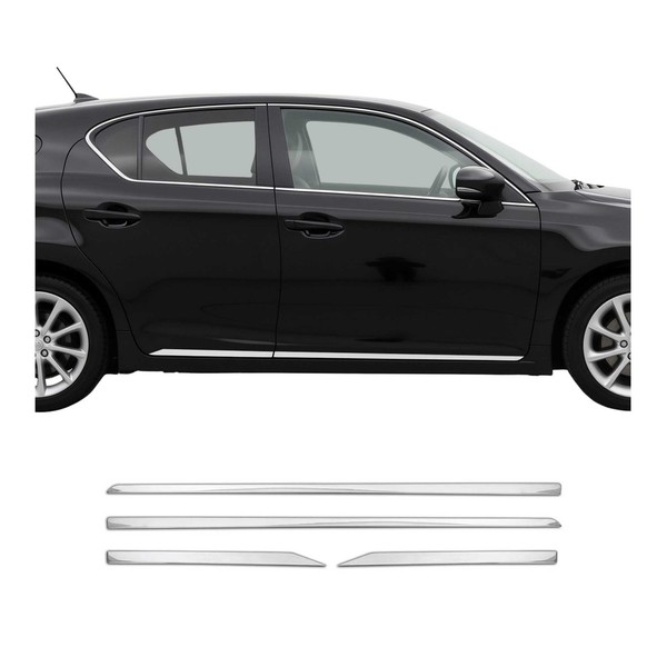 SeitentüRleiste TüRleisten TüRschutzleisten FüR Lexus Ct 2010-2021 Edelstahl 4X-image