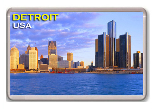 Detroit USA Fridge Magnet Souvenir New - Bild 1 von 1