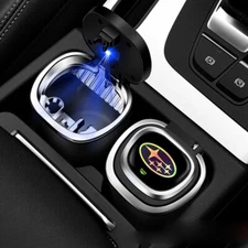 Car Ashtray with LED Light Cigar Ashtray Container Bottle Smoke Cup for Subaru