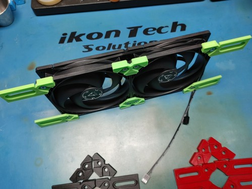 Soportes de ventilador universales de 120 140 mm para plataforma de minería soporta soportes escape de GPU criptográfica - Imagen 2 de 7