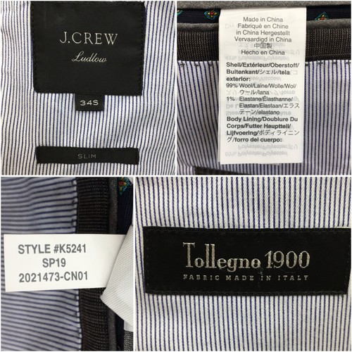 J CREW LUDLOW Mens Blazer Sport Coat Casual Jacket Size 34S Two Button Wool Suit - Picture 10 of 13