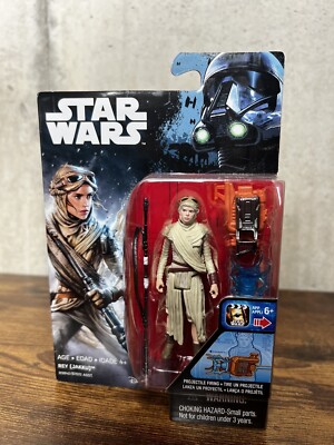 REY (JAKKU) Hasbro Star Wars Force Awakens  3.75 Projectile Firing action figure