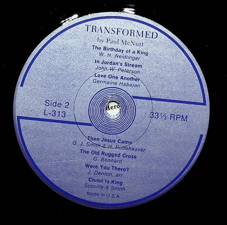 Kansas City MO Paul McNutt Transformed Gospel христианская виниловая пластинка очень хорошее состояние+ - Изображение 3 из 4