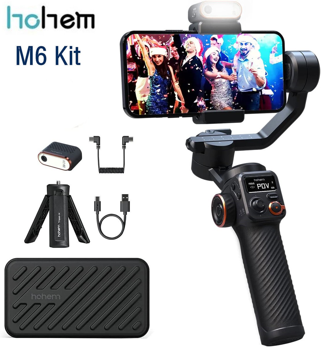 Hohem iSteady M6 Kit Gimbal Stabilizer AI Magnetic Fill Light for