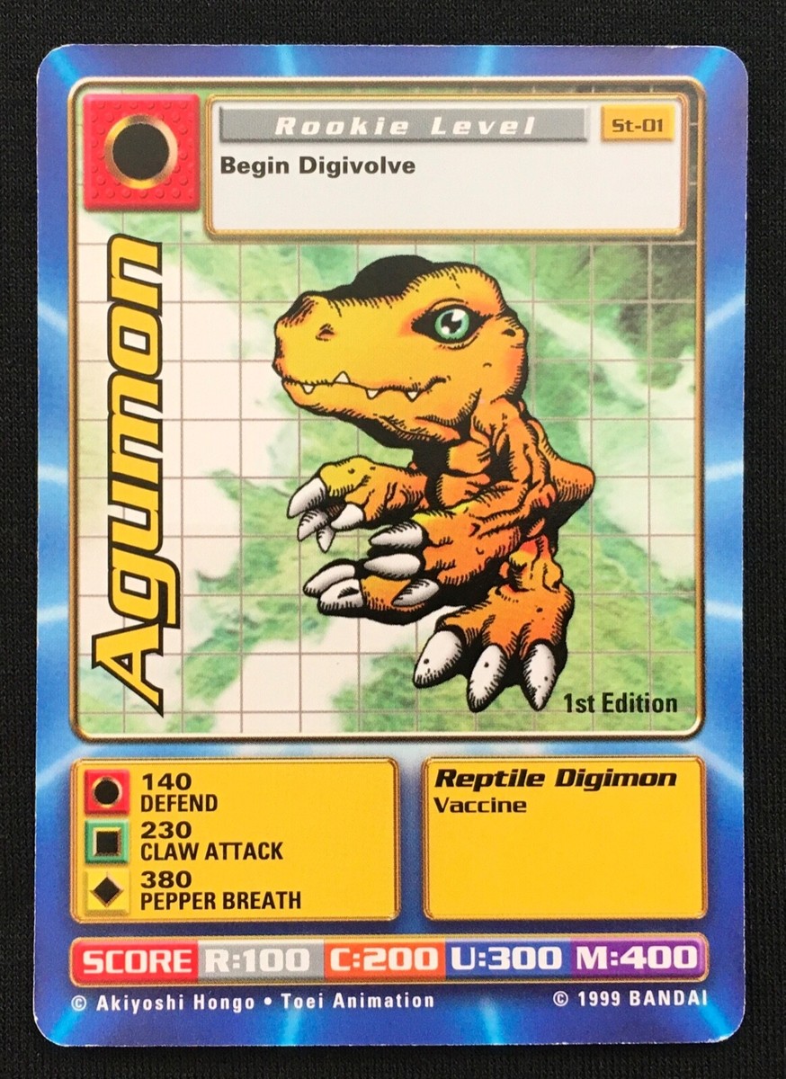 Digimon 1st Edition Cards from Original Started Set in 1999