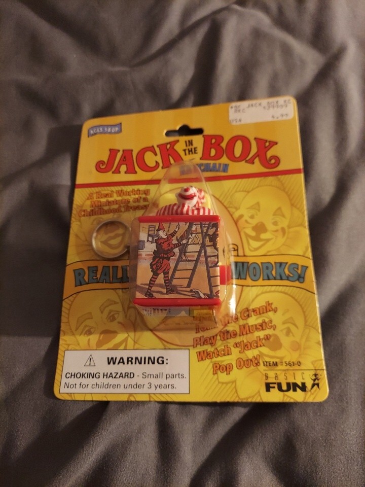 Jack in the Box Keychain- 1998 Pocket Mini Basic Fun #561-0 Brand