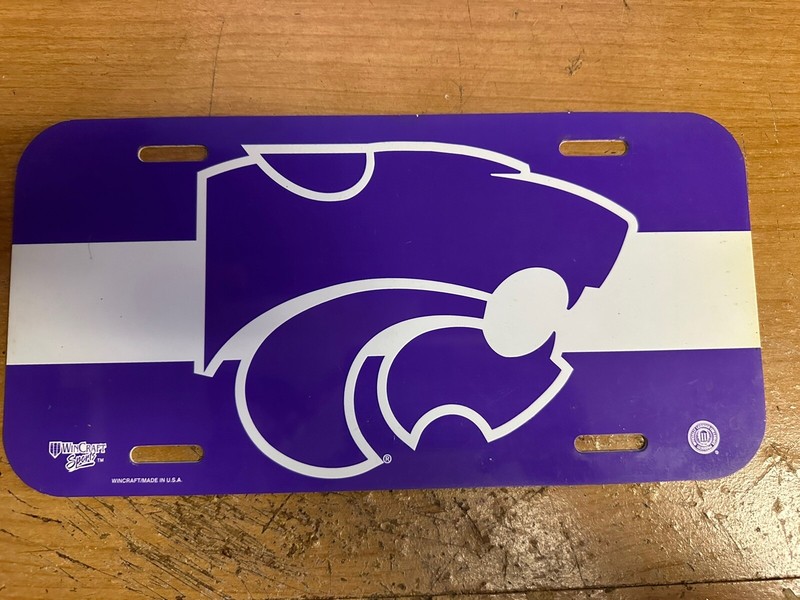 Kansas State Wildcats plastic License Plate