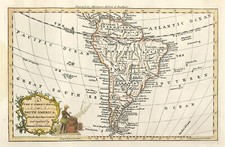 Karte Südamerika Reynolds für Mountague's History of England 1773
