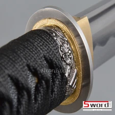 Silvery Small Iron Tsuba Hand Guard For Japanese Samurai Sword Katana Wakizashi