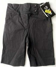 Girls pants 2 HIP size 6X black stretch cropped long shorts NEW th19 