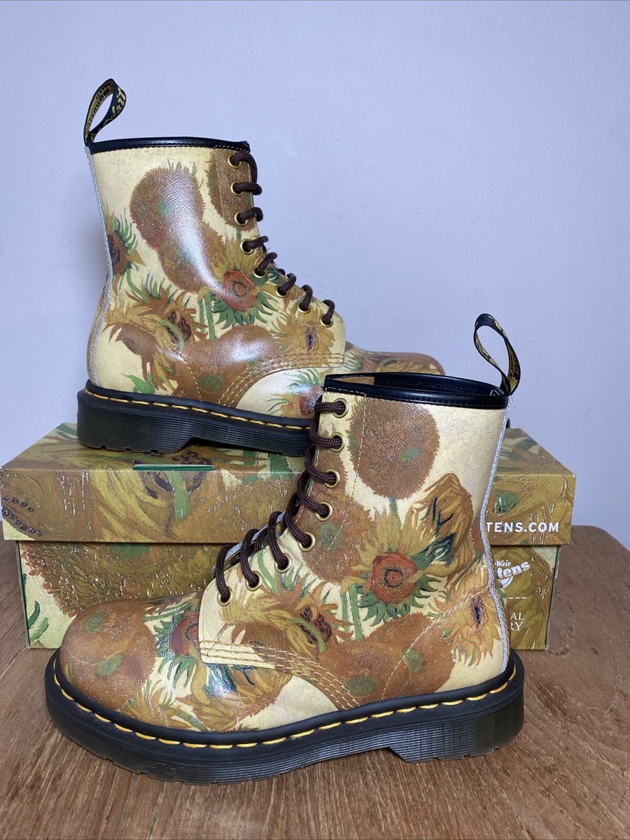 DR MARTENS NATIONAL GALLERY ART VAN GOGH 1460 SUNFLOWERS